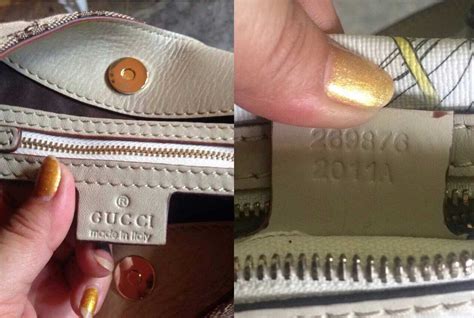 gucci real vs fake collar tag|authentic gucci serial number.